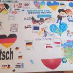Plakat dotyczący języków używanych w naszej szkole