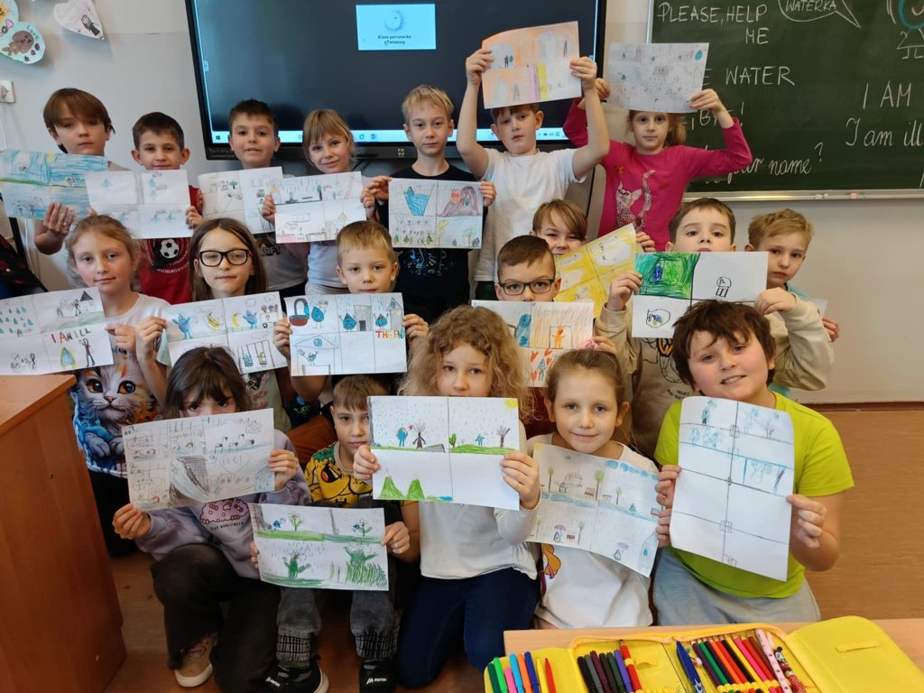 Klasa patronacka eTwinning z rysunkami